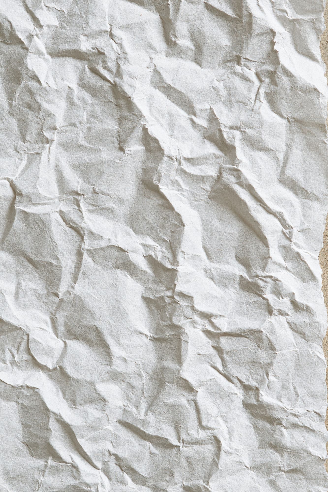 Crumpled Paper Texture Print. poster — abstract art