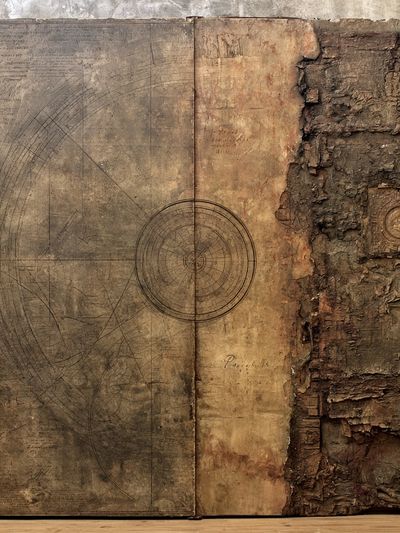 Antique Book Texture Abstract Print. poster
