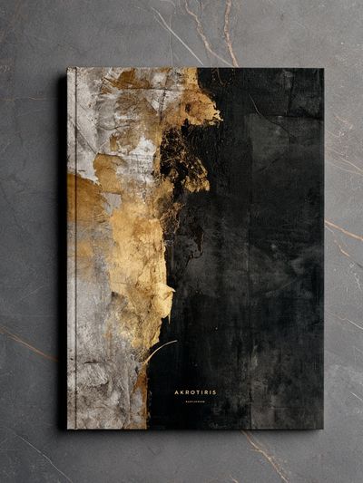 Gold and Black Abstract Poster.