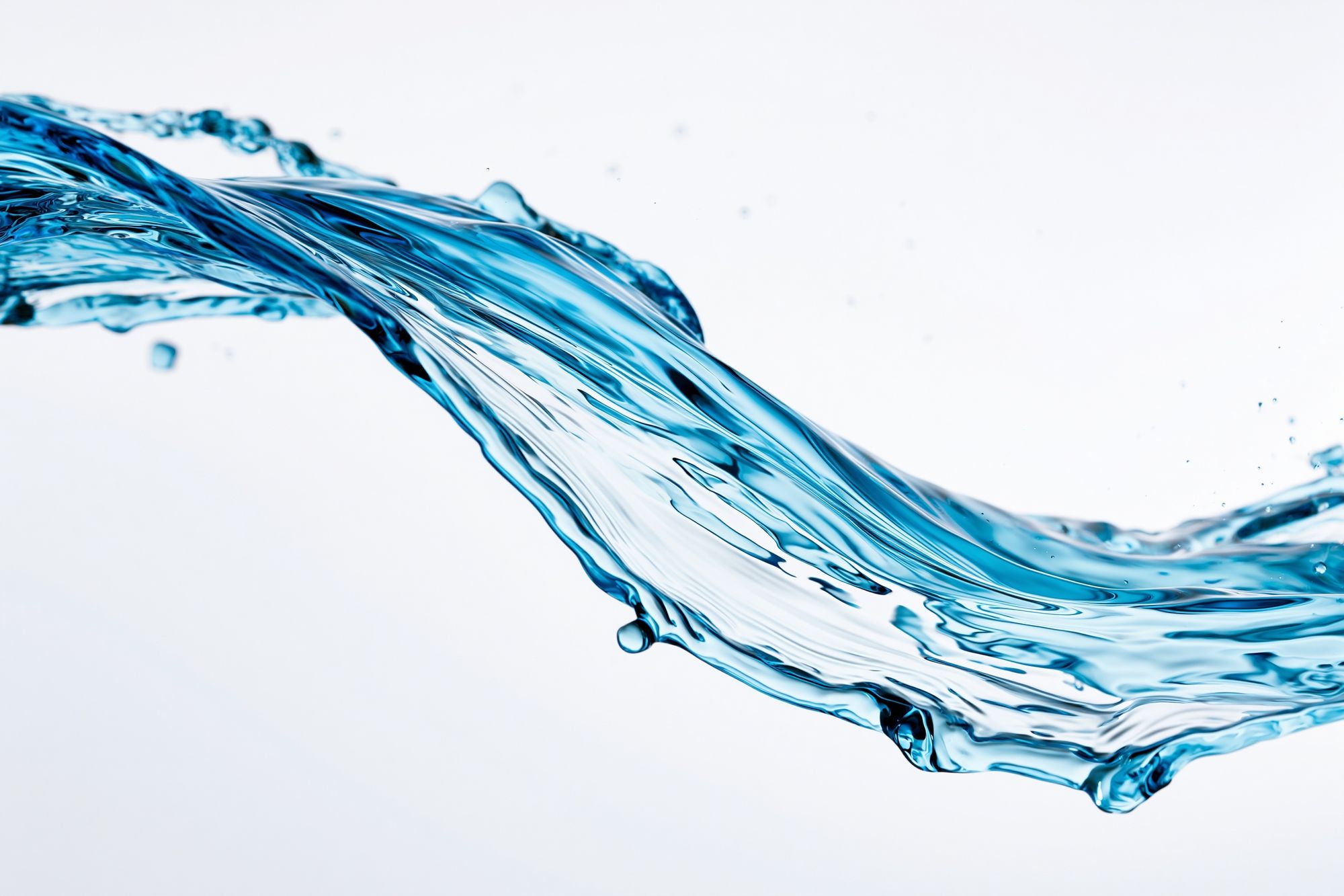 Blue Water Splash Abstract Print. poster — abstract art