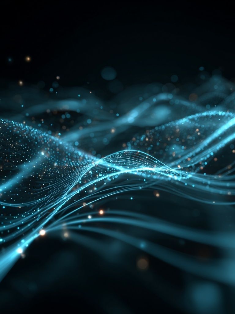 Neon Wave Abstract Poster. poster detail
