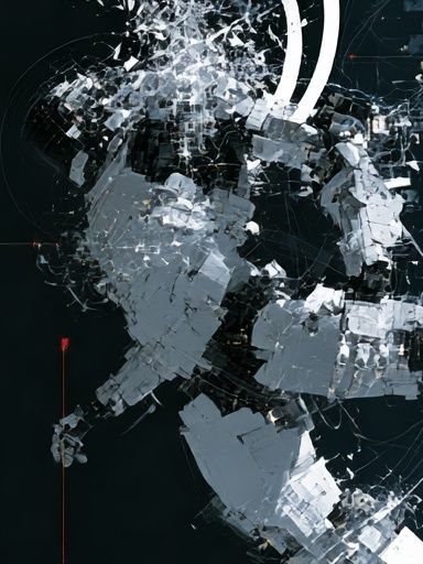 Monochrome Cosmic Fragment Poster. poster detail