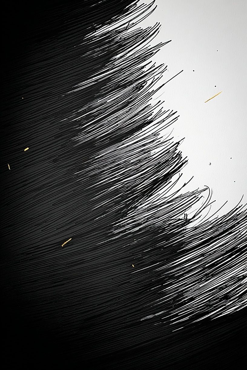 Monochrome Brush Sweep Poster. poster — abstract art