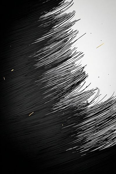 Monochrome Brush Sweep Poster. poster