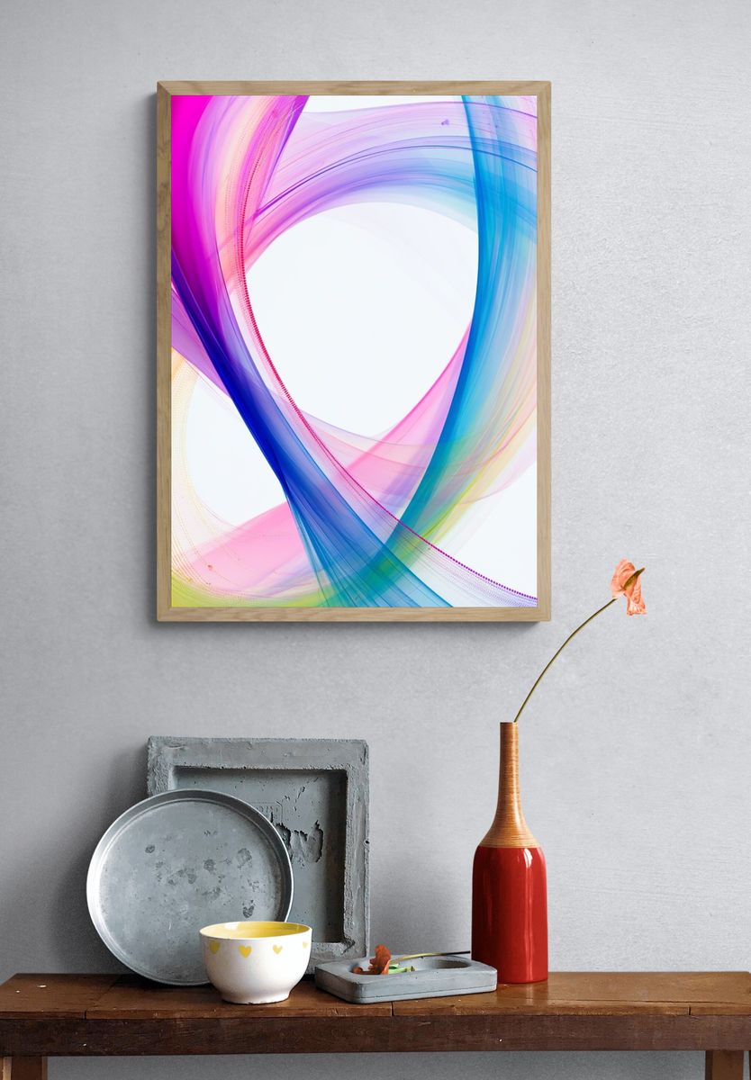 Color Wave Abstract Poster. — room view 3