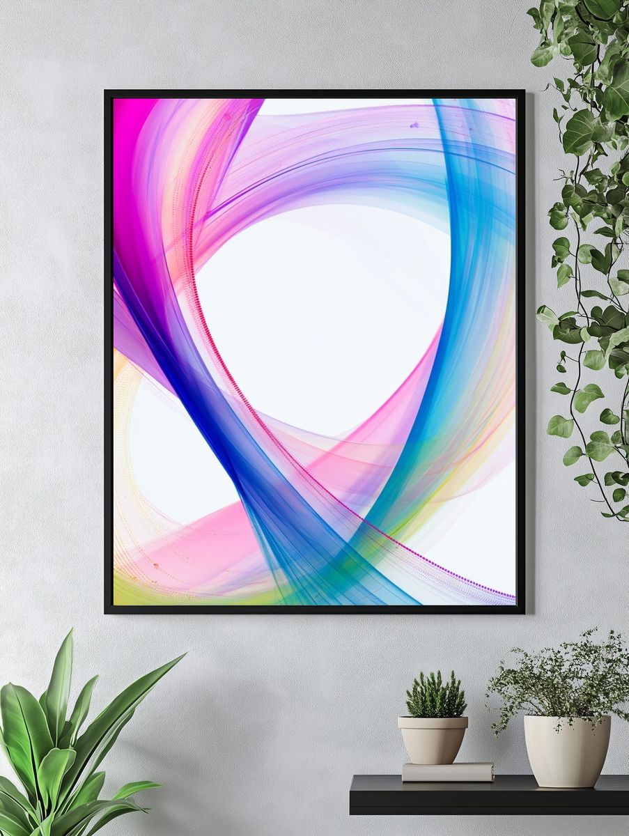 Color Wave Abstract Poster. — room view 4