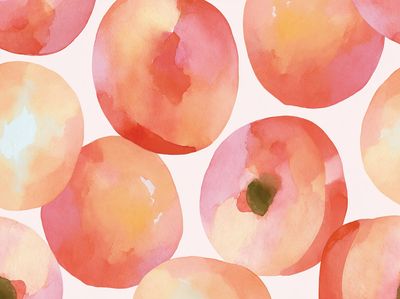 Peach Watercolor Abstract Poster. poster