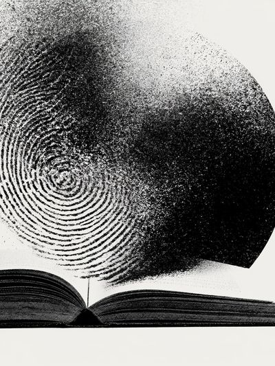 Open Book Abstract Print. poster