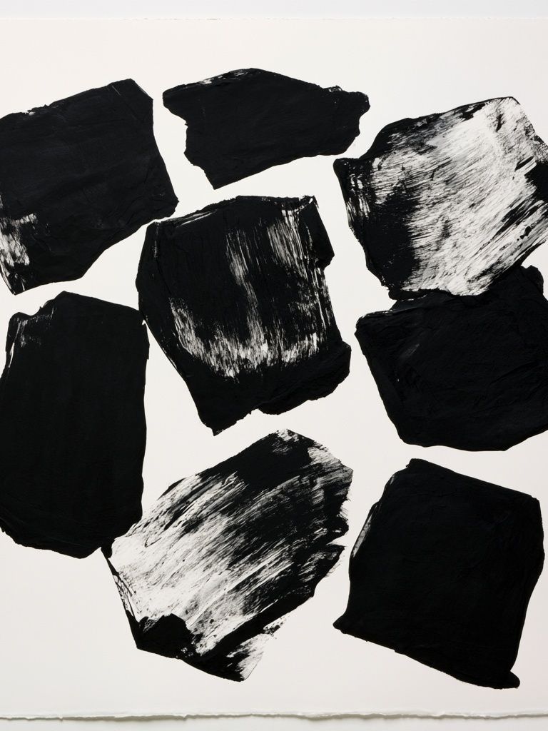 Monochrome Brush Strokes Abstract Poster. poster detail