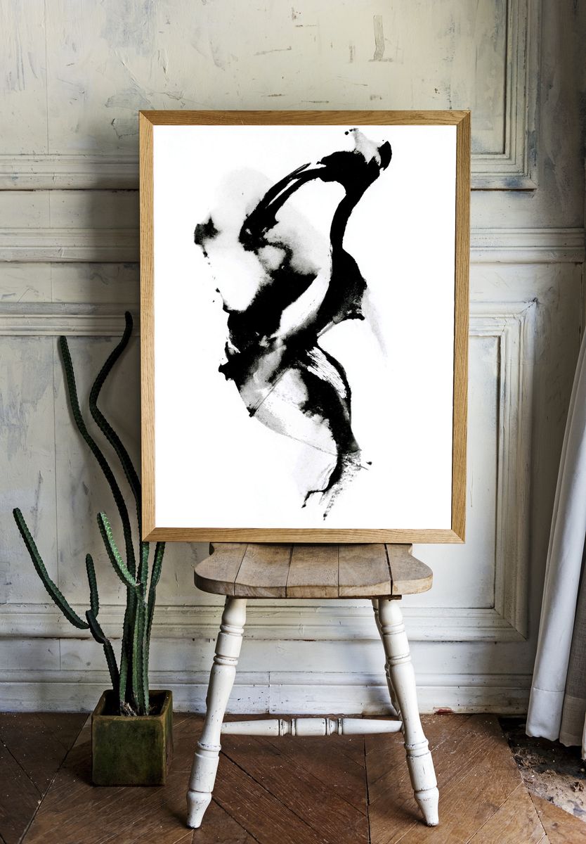 Ink Brush Abstract Poster. room preview