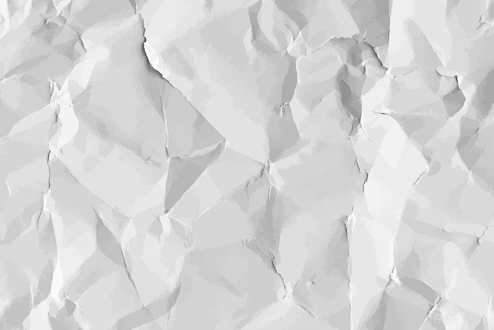 White crumpled paper textured background. poster detail