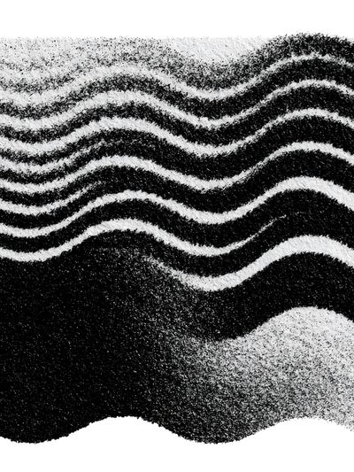 Wavy Monochrome Abstract Poster. poster