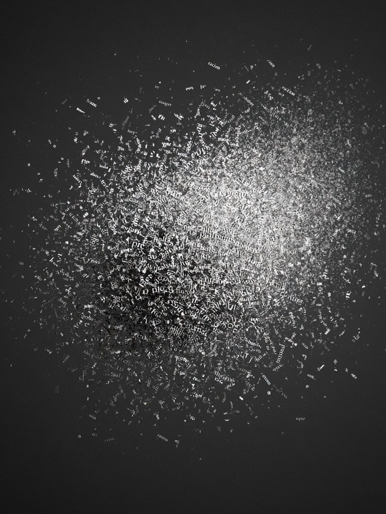 Monochrome Particle Burst Print. poster detail