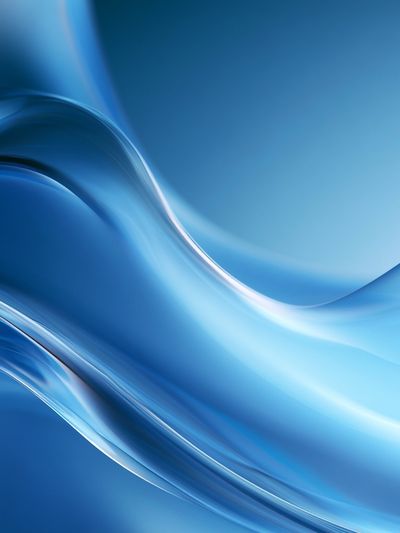 Blue Flow Abstract Poster. poster
