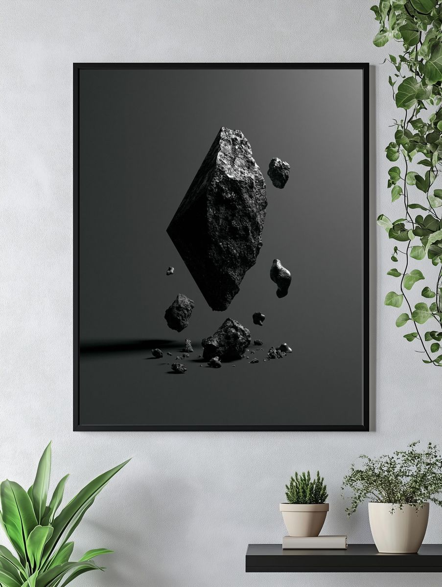Floating Rock Monolith Abstract Print. — room view 4
