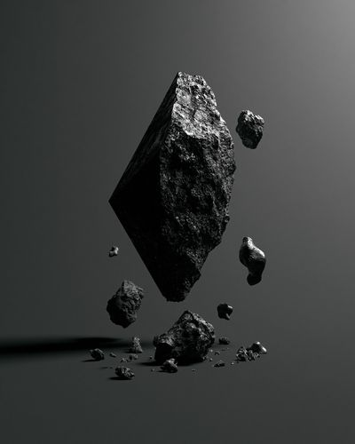Floating Rock Monolith Abstract Print.