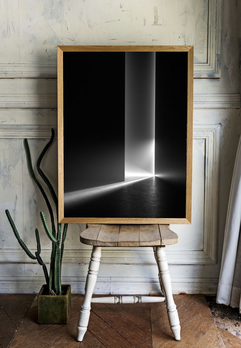 Monochrome Light Corridor Print. — room view 1