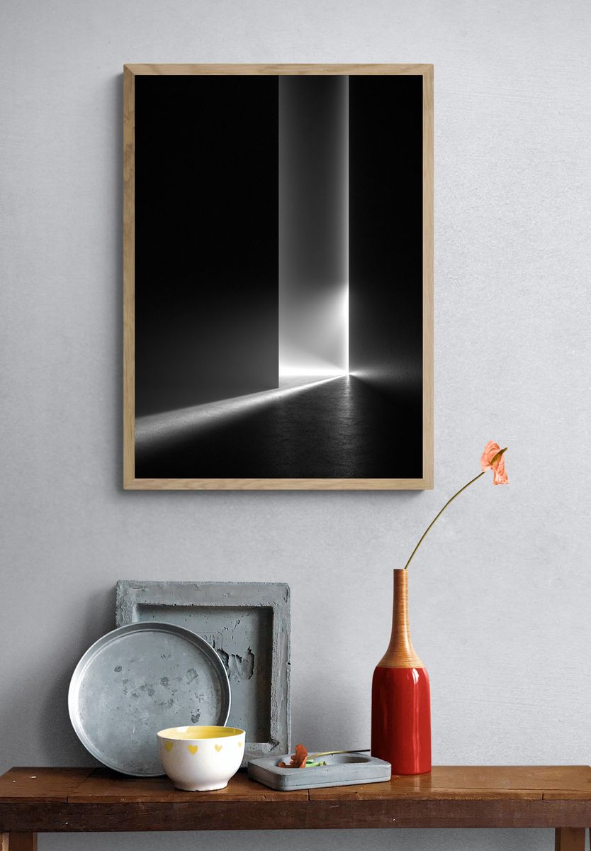 Monochrome Light Corridor Print. — room view 3