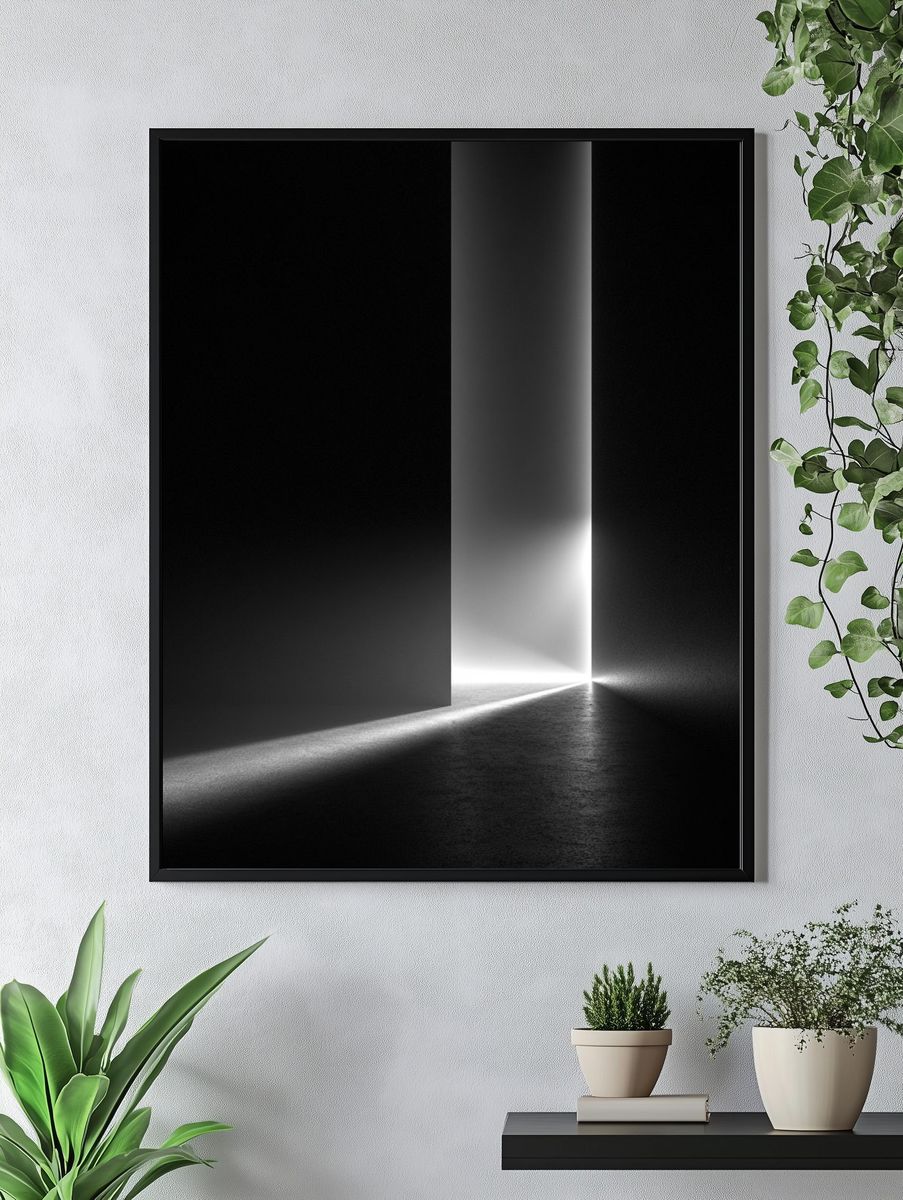 Monochrome Light Corridor Print. — room view 4