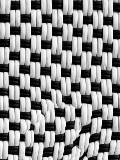 Black and White Woven Texture Print.
