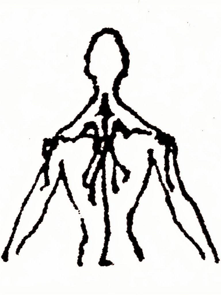 Abstract Human Figure Line Art Poster. poster — abstract art
