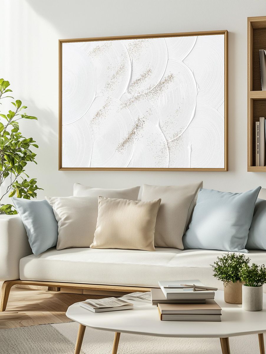 White background texture - glitter. — room view 2