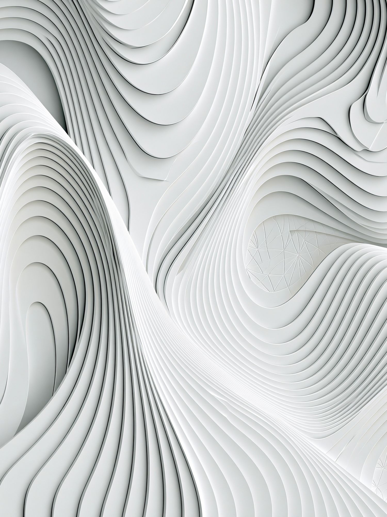 White Flow Abstract Poster. poster — abstract art