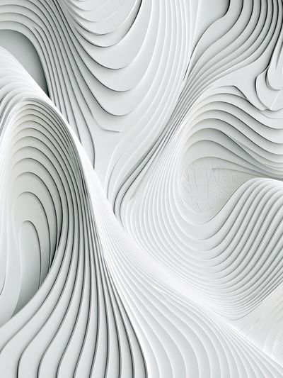 White Flow Abstract Poster. poster