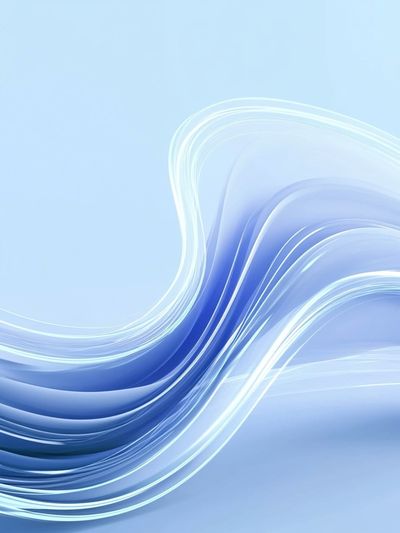 Blue Flow Abstract Poster.