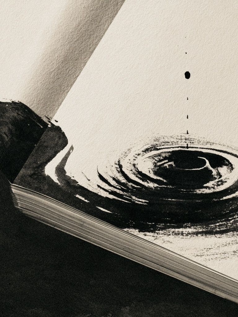 Ink Ripple Abstract Poster. poster — abstract art