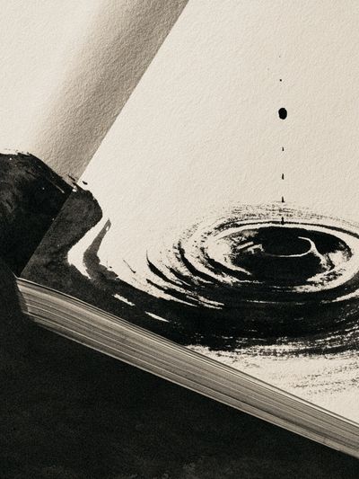 Ink Ripple Abstract Poster. poster