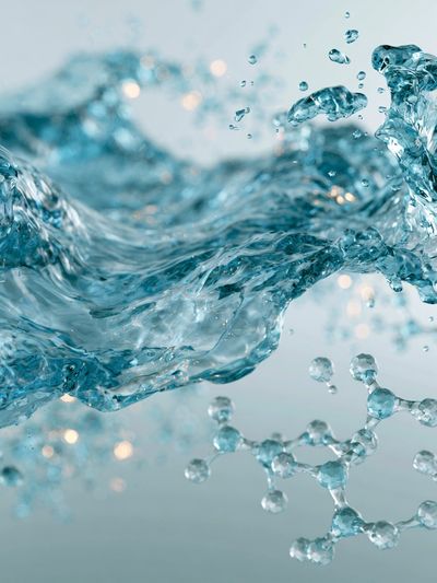 Liquid Water Splash Abstract Print.