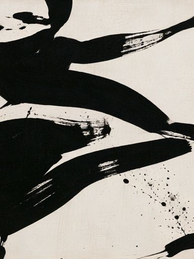 Black Ink Gesture Abstract Print. poster — abstract art