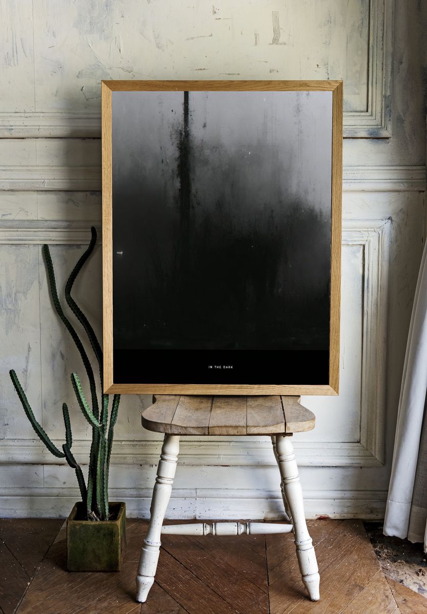 In the Dark Abstract Poster. — room view 1