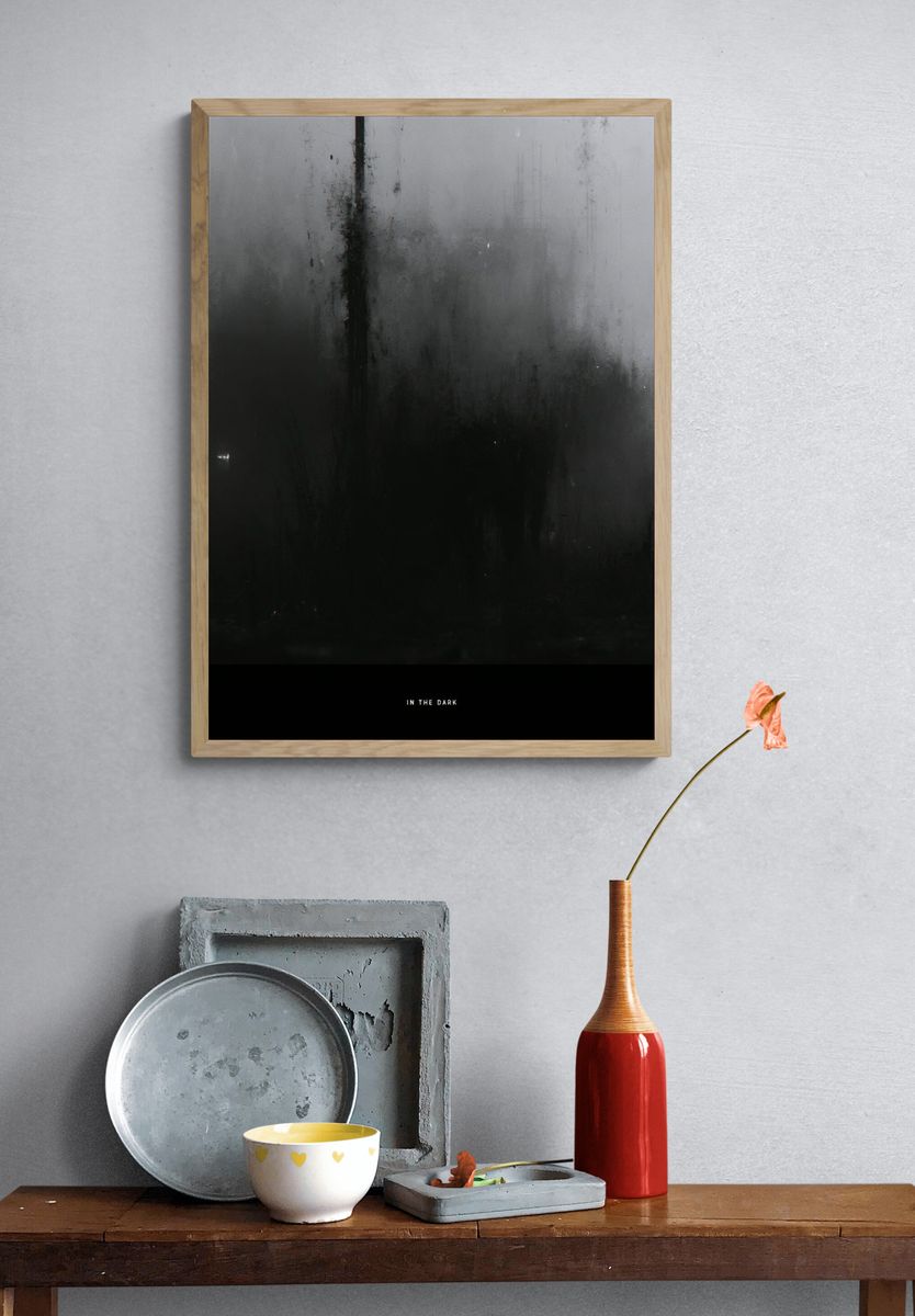 In the Dark Abstract Poster. — room view 3