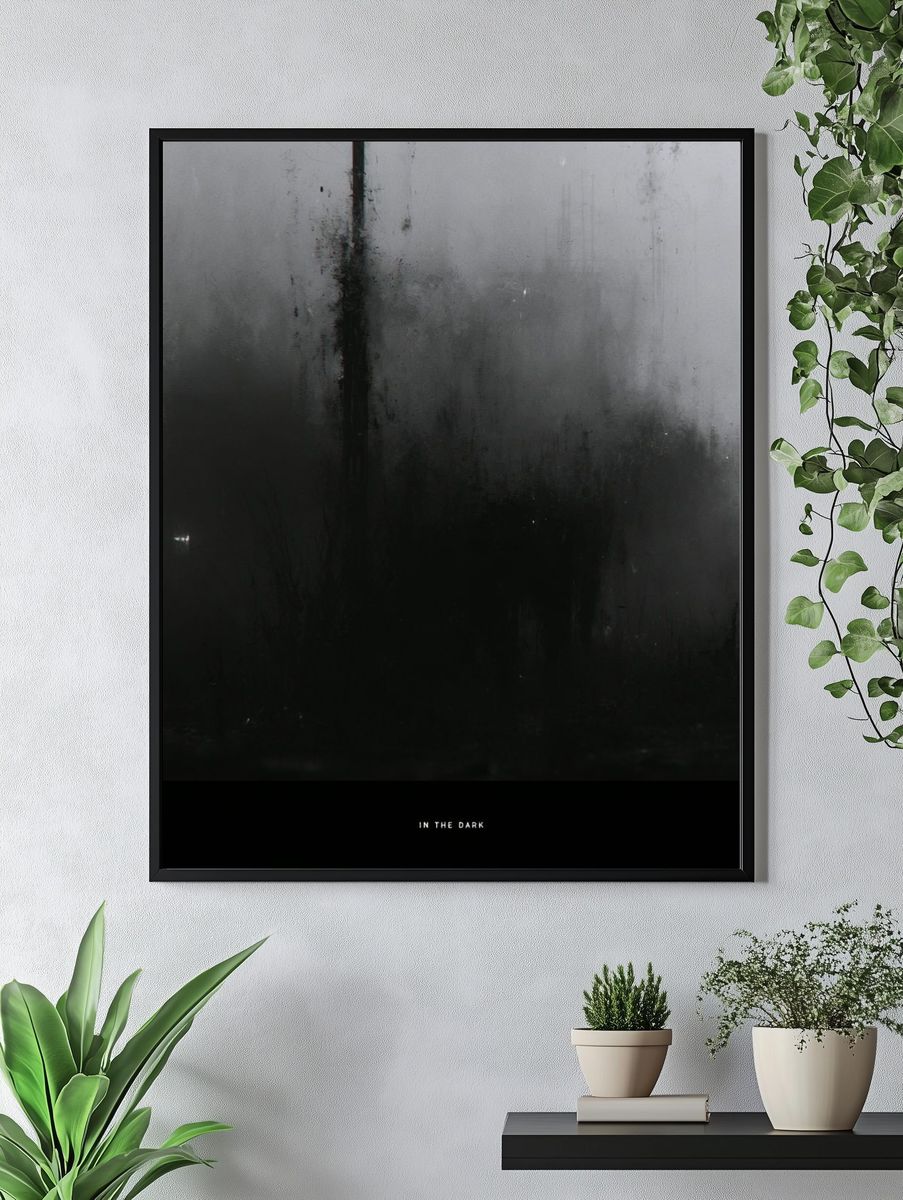 In the Dark Abstract Poster. — room view 4