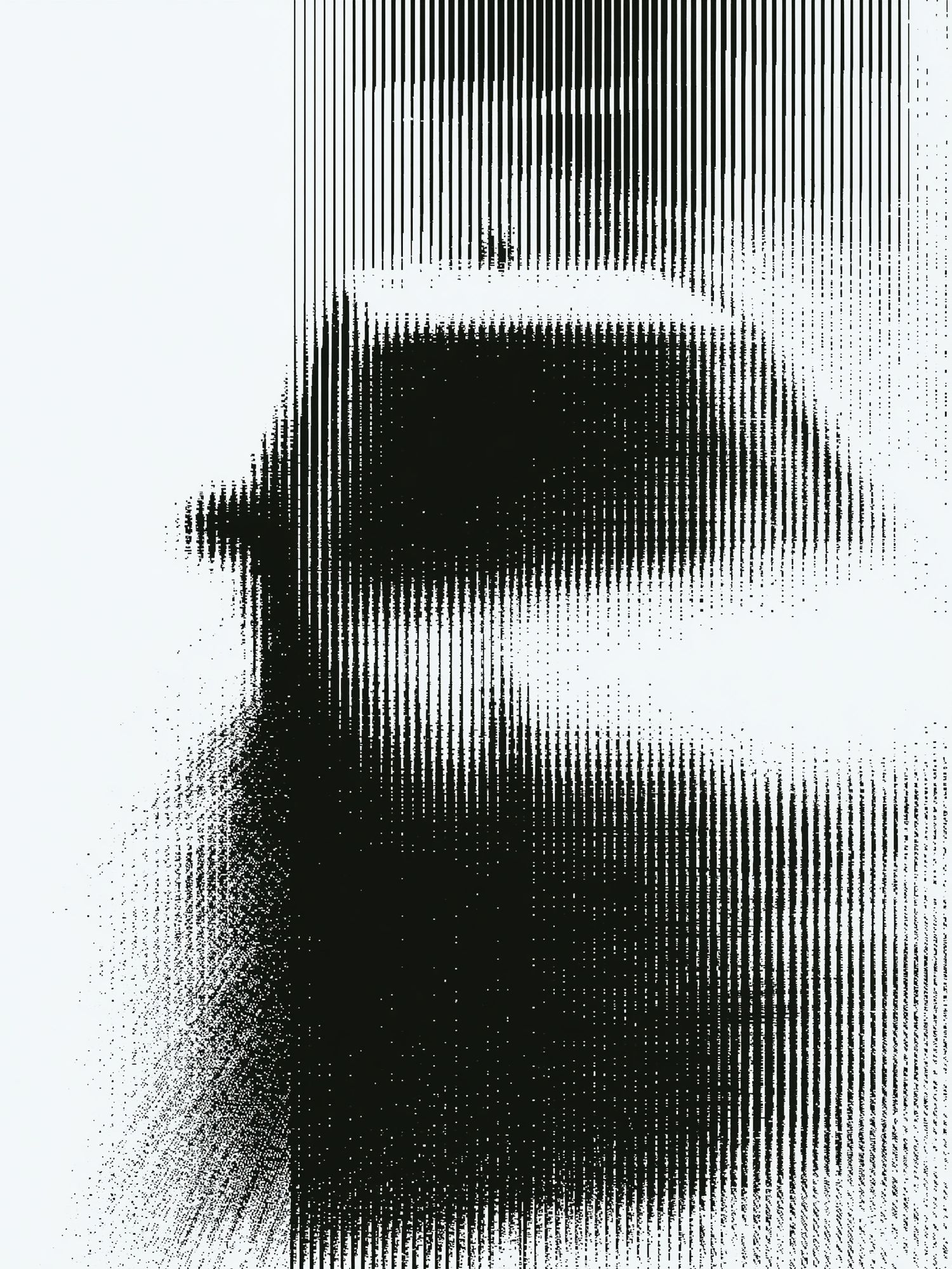 Monochrome Glitch Abstract Poster. poster — abstract art