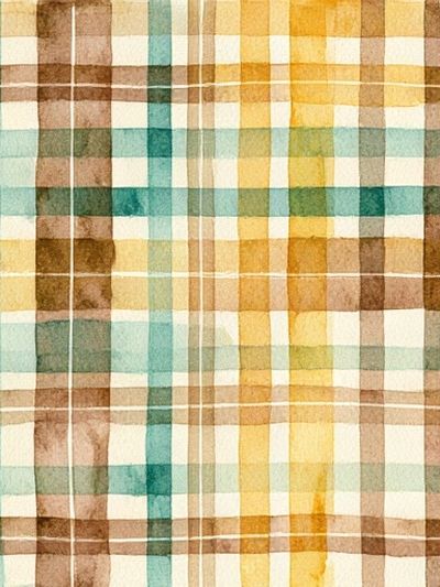 Watercolor Plaid Abstract Poster.