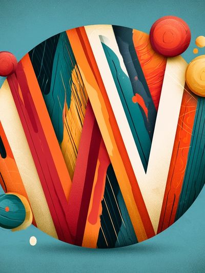 Abstract Letter W Poster.