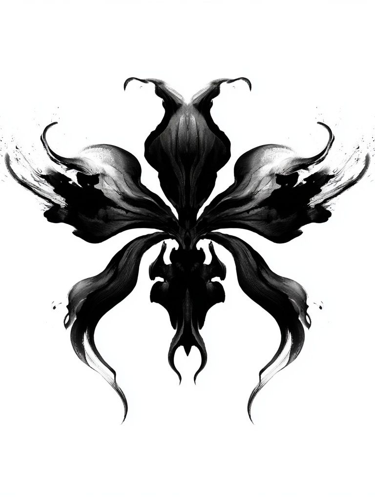 Ink Butterfly Abstract Print. poster — abstract art