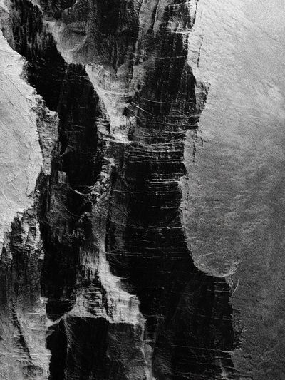 Monochrome Cliff Texture Poster.