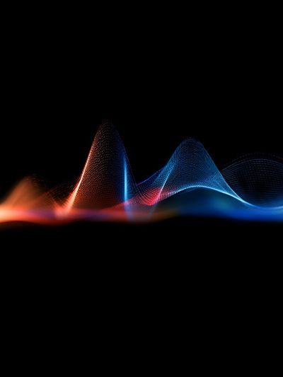 Neon Wave Abstract Poster.