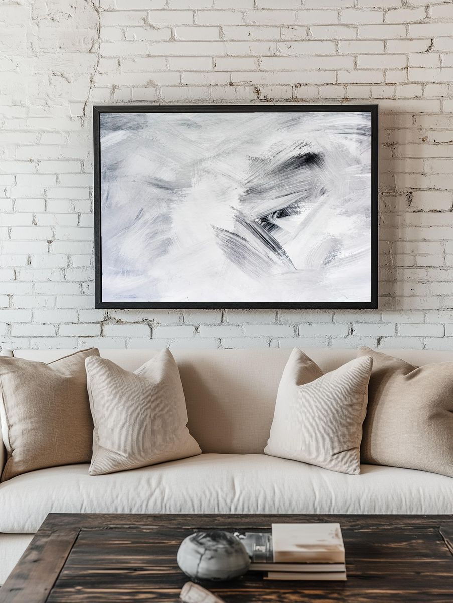 Paint brush textured Background. room preview
