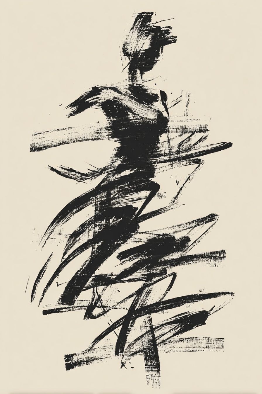 Ink Figure Abstract Print. poster detail