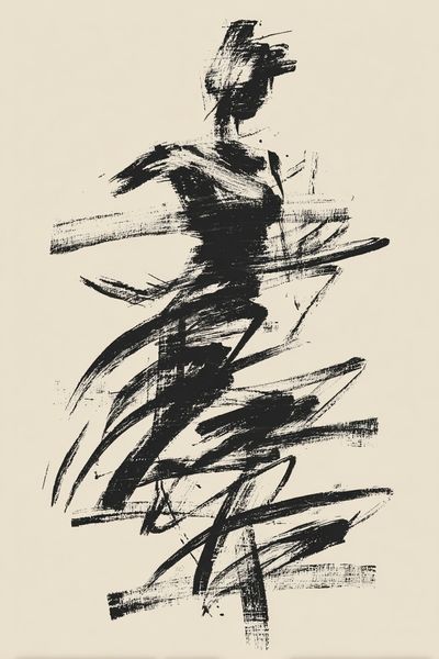 Ink Figure Abstract Print.
