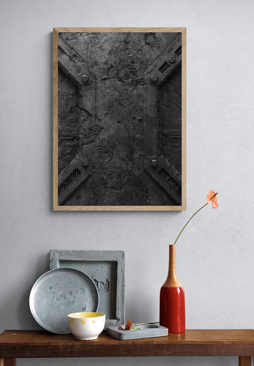 Industrial X Texture Poster. — room view 3