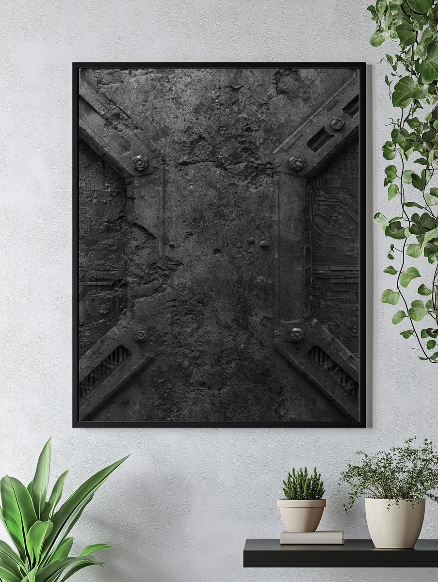 Industrial X Texture Poster. — room view 4