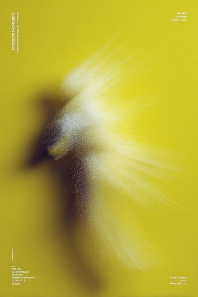 Abstract Yellow Burst Poster