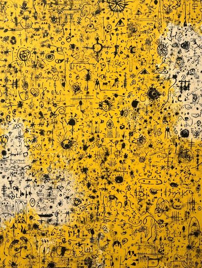 Abstract Yellow Patterns Poster. poster print