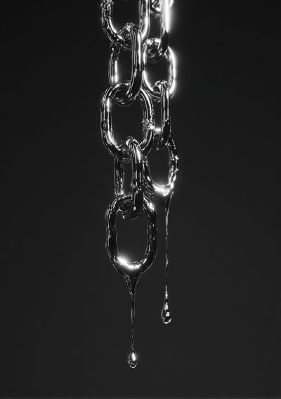 Chrome Chain Abstract Poster.